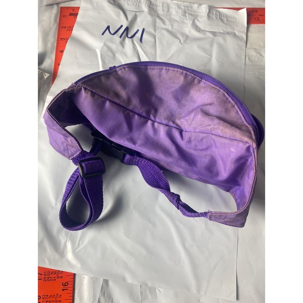 Vintage Lazer Sport Purple Fanny Pack 90s Retro Nylon Waist Bag Ripstop